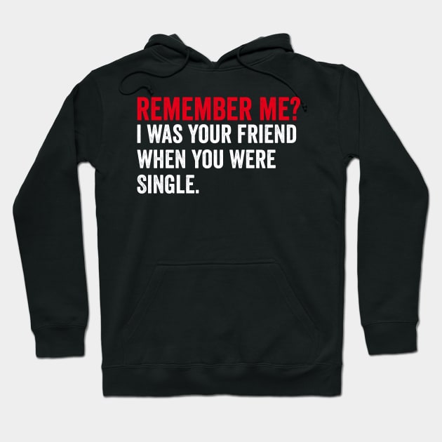 Remember me? I was your friend when you were single. Hoodie by Horisondesignz